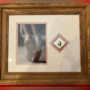 ballet pointe shoes framed matted